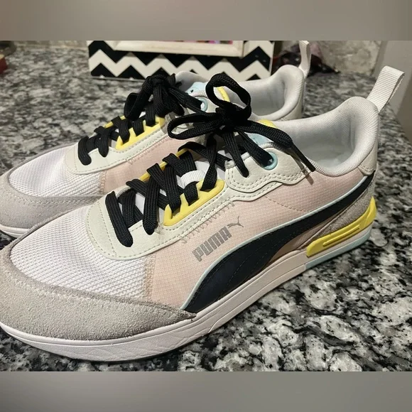 Puma Sneakers white pink yellow and black